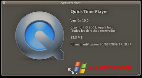 Captură de ecran QuickTime pentru Windows XP