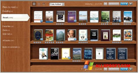 Captură de ecran Bookshelf pentru Windows XP