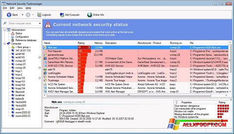 Captură de ecran Security Task Manager pentru Windows XP