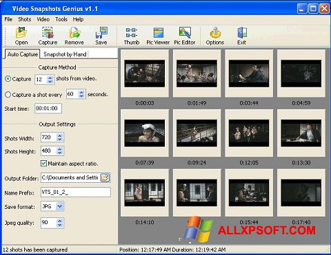 Captură de ecran SnapShot pentru Windows XP