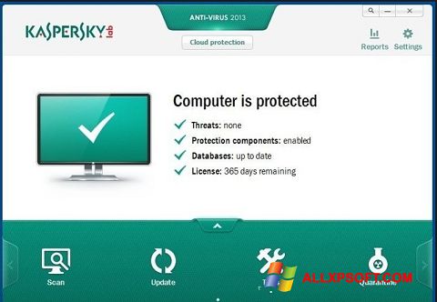 Captură de ecran Kaspersky Free Antivirus pentru Windows XP