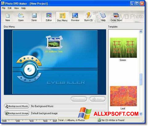 Captură de ecran DVD Maker pentru Windows XP