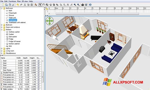 Captură de ecran FloorPlan 3D pentru Windows XP