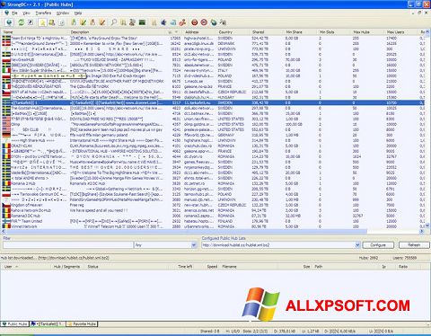 Captură de ecran StrongDC++ pentru Windows XP