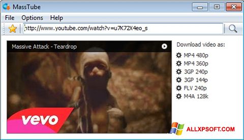 Captură de ecran MassTube pentru Windows XP