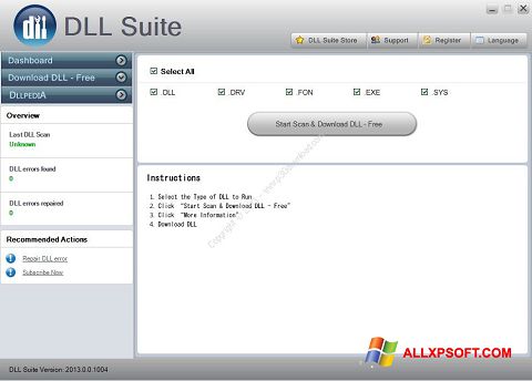 Captură de ecran DLL Suite pentru Windows XP