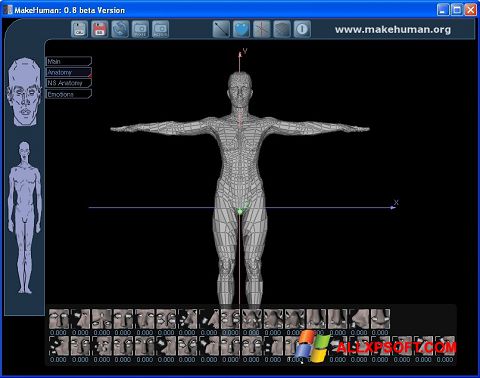 Captură de ecran MakeHuman pentru Windows XP