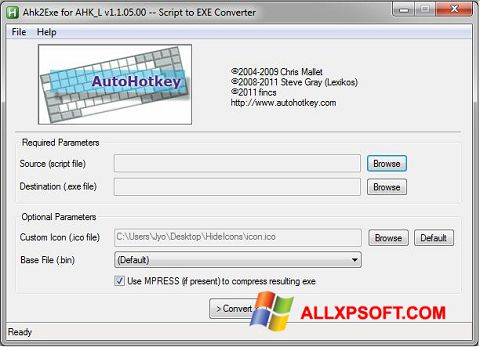 Captură de ecran AutoHotkey pentru Windows XP