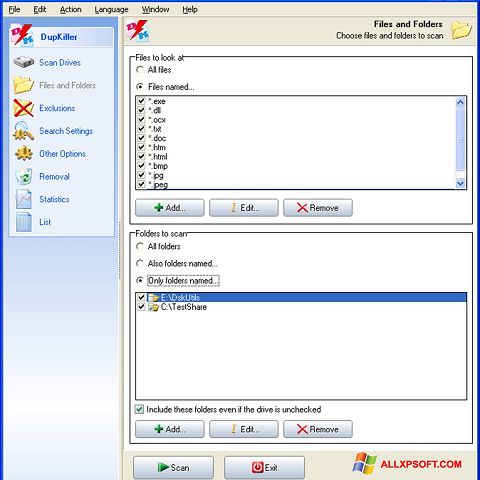 Captură de ecran DupKiller pentru Windows XP