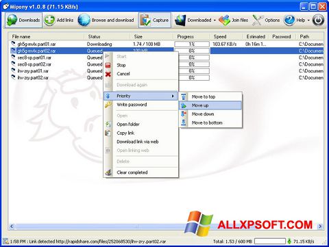 Captură de ecran Mipony pentru Windows XP