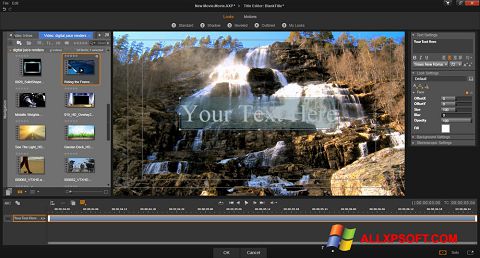 Captură de ecran Pinnacle Studio pentru Windows XP