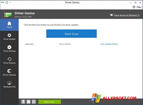 Captură de ecran DriverScanner pentru Windows XP