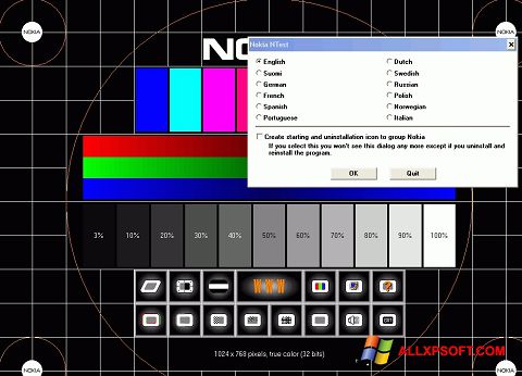 Captură de ecran Nokia Monitor Test pentru Windows XP