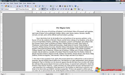 Captură de ecran OpenOffice pentru Windows XP