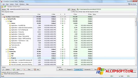 Captură de ecran GoodSync pentru Windows XP