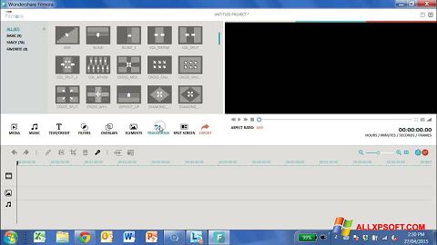 Captură de ecran Wondershare Filmora pentru Windows XP