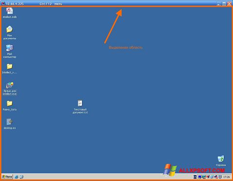 Captură de ecran Radmin pentru Windows XP