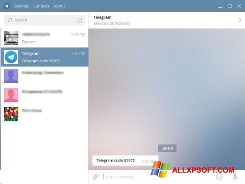 Captură de ecran Telegram Desktop pentru Windows XP